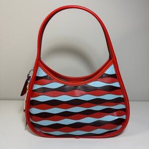 Coachtopia ergo bag in wavy appliqué upcrafted leather